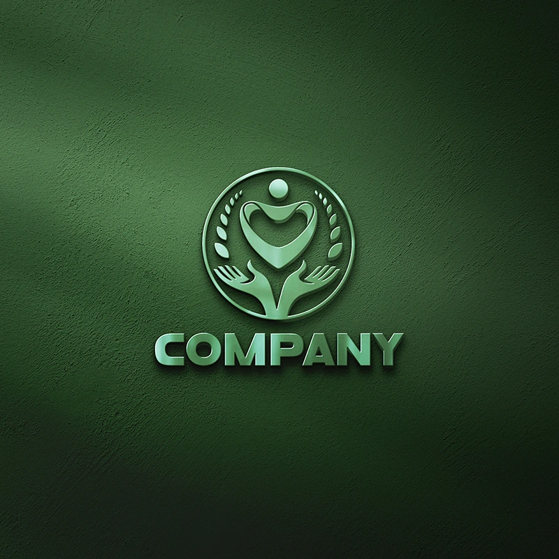 Heart care medical logo design template 03